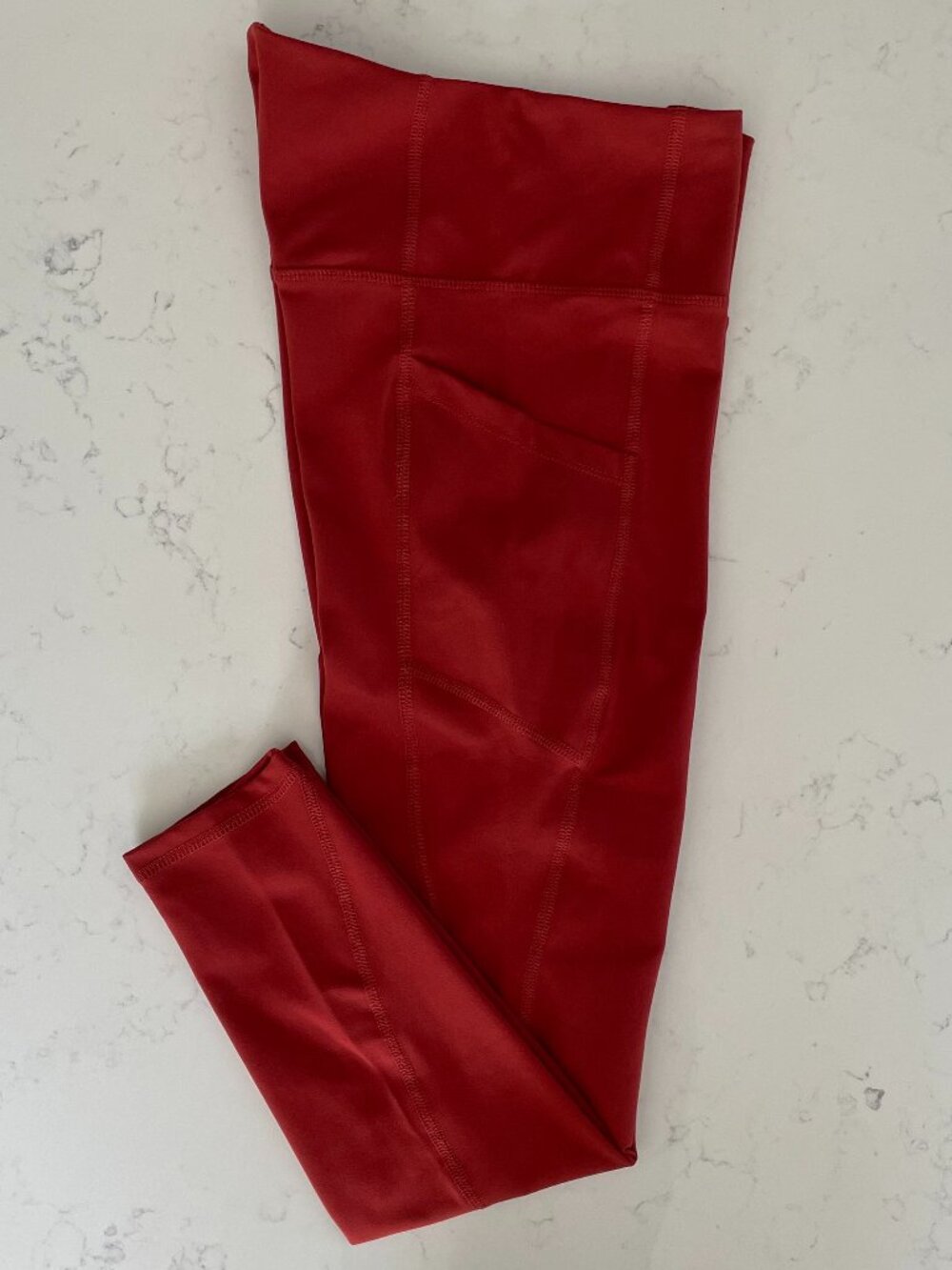 Jessica Simpson Active #ILL1178A Hi Waist Side Pocket Leggings Dark Cinnamon M